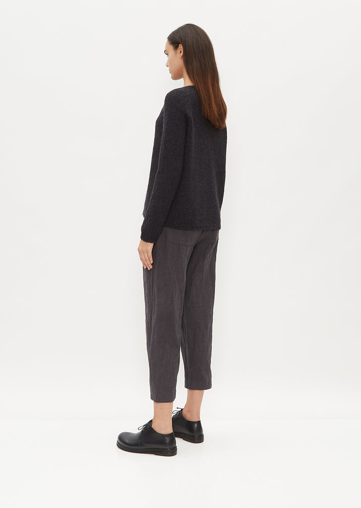 Pullover Wool Cotton Sweater — Black