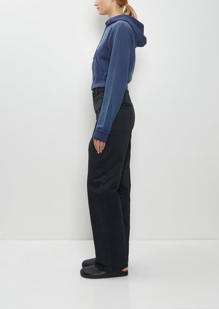 Dyed Pima Cotton Zip Sweatshirt — Light Navy
