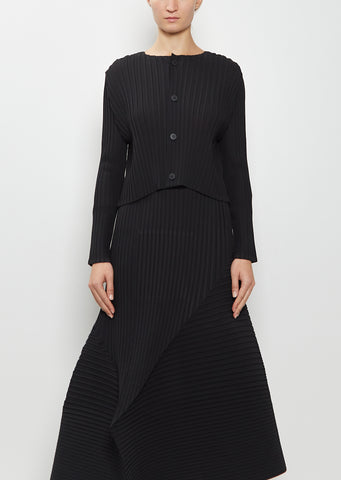 Fold Pleats Cardigan