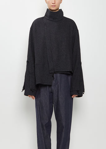 Gathered Wool Jacket