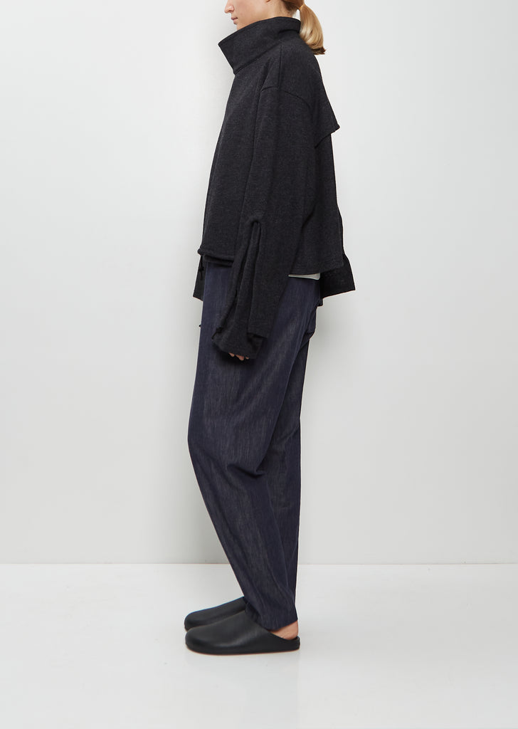 Gathered Wool Jacket