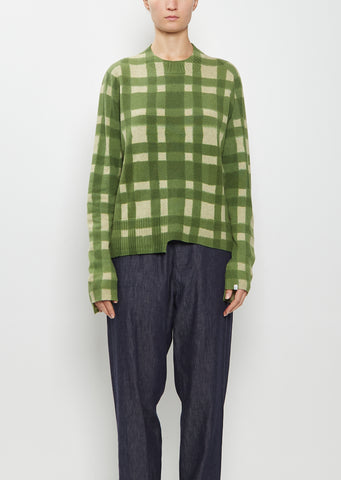 Hand-Dyed Wool Cashmere Silk Pullover — Green