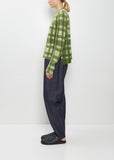 Hand-Dyed Wool Cashmere Silk Pullover — Green