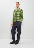Hand-Dyed Wool Cashmere Silk Pullover — Green