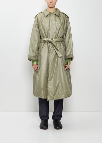Technical Padded Coat — Light Green