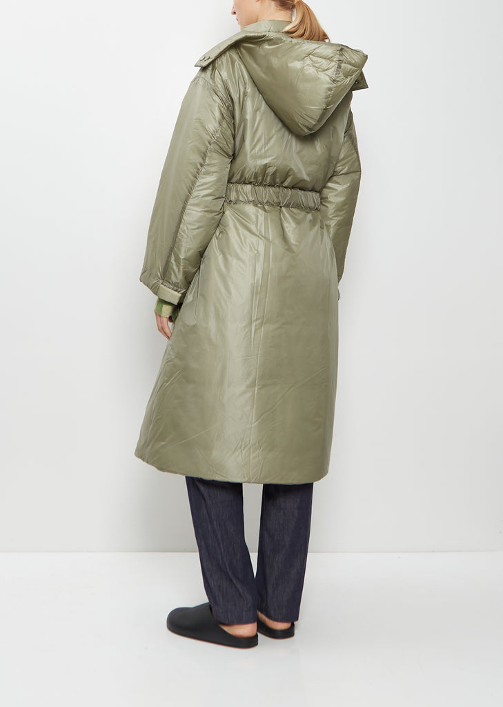 Technical Padded Coat — Light Green