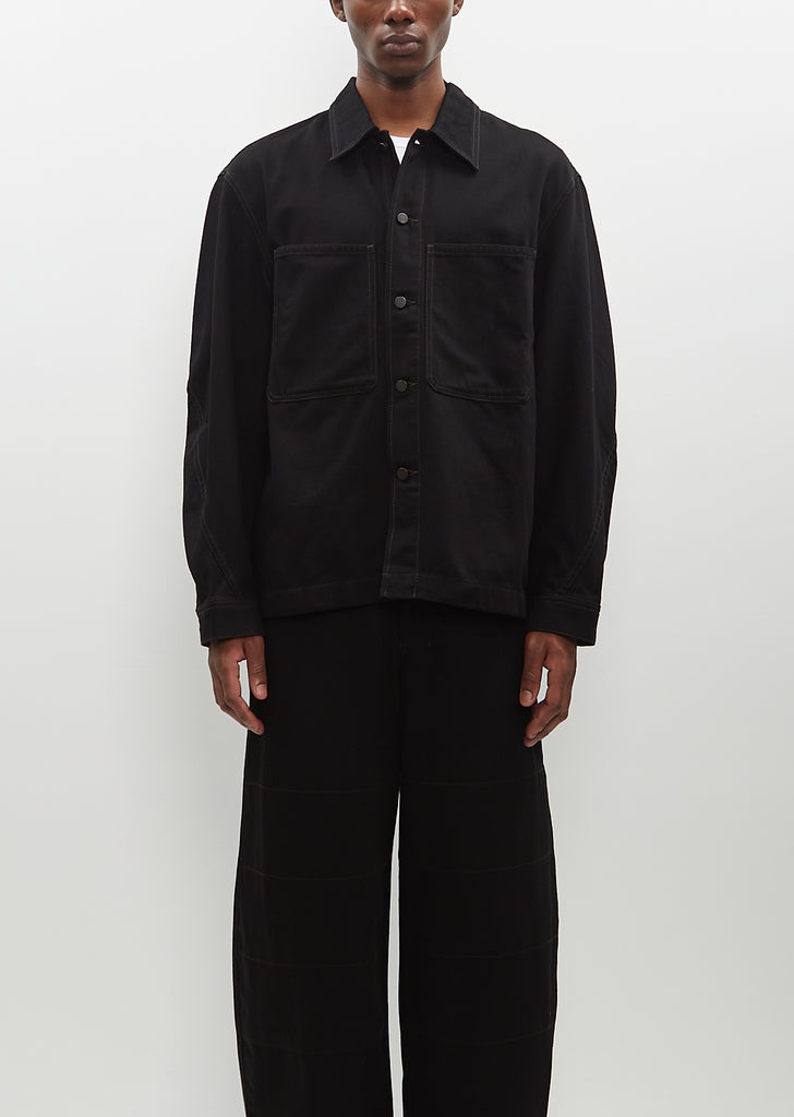 Twisted Sleeve Boxy Overshirt