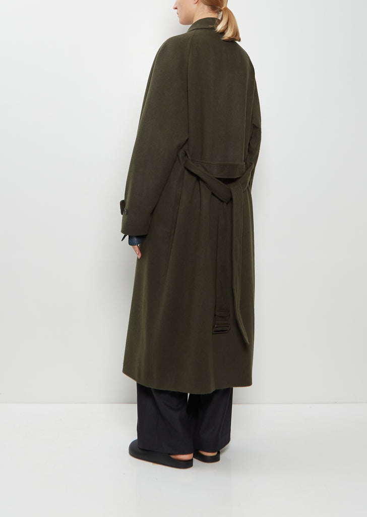 Camel Flannel Oversized Coat