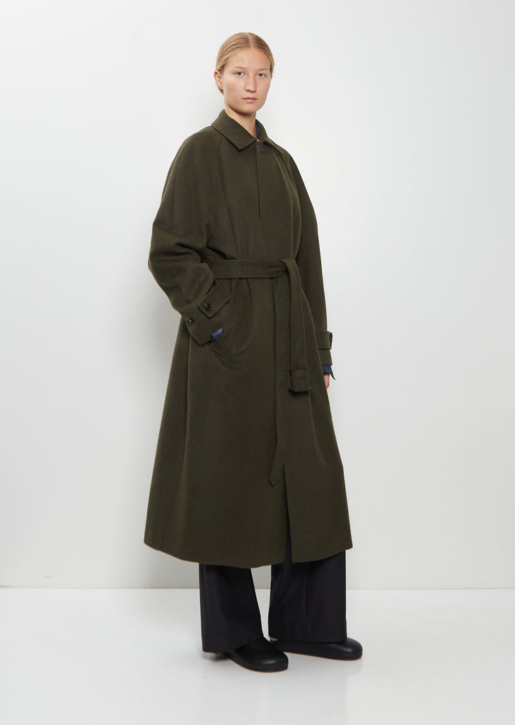 Camel Flannel Oversized Coat