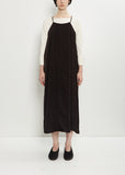 Velvet Salopette Dress — Chocolate