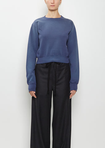 Dyed Pima Cotton Sweatshirt — Light Navy