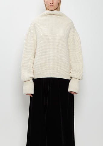 Cashmere Kimono Sleeve Sweater — Bone