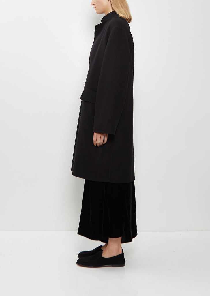 Stand Collar Double Face Wool Coat
