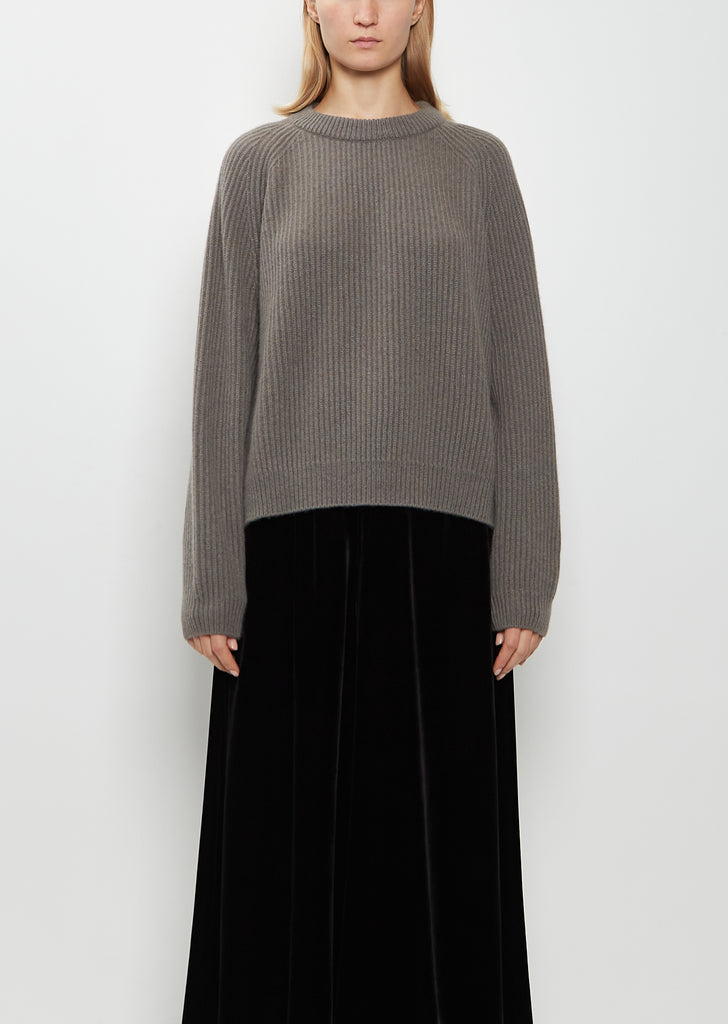 Ribbed Cashmere Sweater — Storm