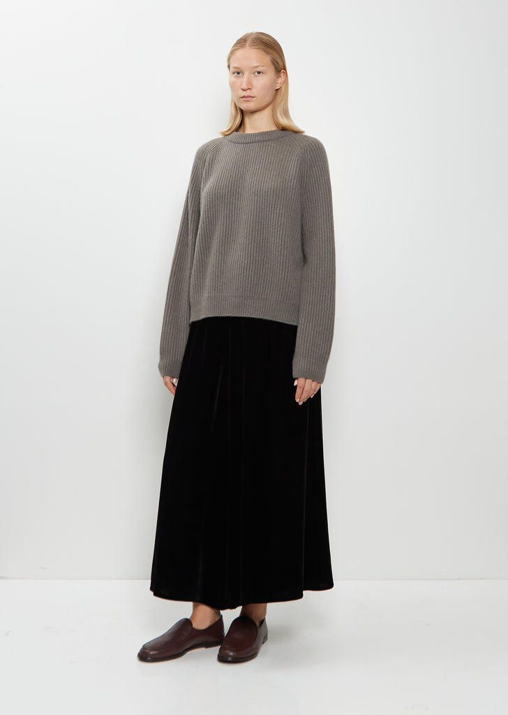 Ribbed Cashmere Sweater — Storm