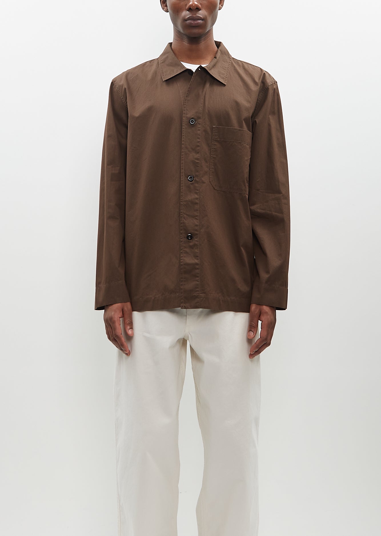 MHL PJ Shirt Compact Cotton Poplin Uniform Blue