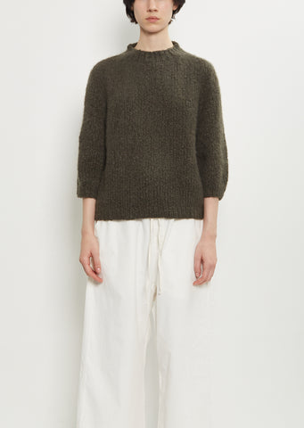Momo Cashmere Silk Sweater — Hunter