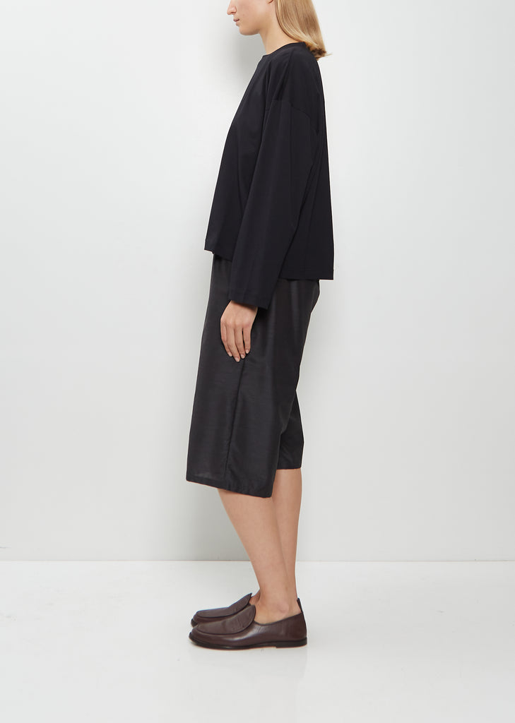 Box Cotton Felt Round Neck Sweater
