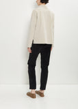 Velvet Short Collar Shirt — Oatmeal