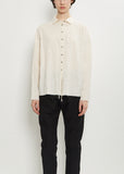 Light Wrinkled Cotton Short Collar Shirt