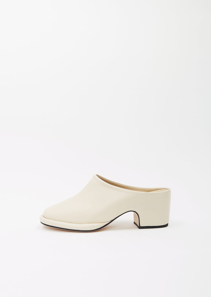 Leather Arch Mule — Ivory