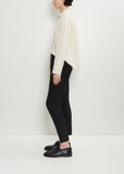 Stretch Wool Cotton Slim Trousers