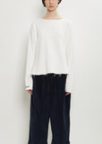 Heavy Jersey Raw Edge Sweater — Milk
