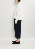 Heavy Jersey Raw Edge Sweater — Milk