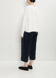 Heavy Jersey Raw Edge Sweater — Milk