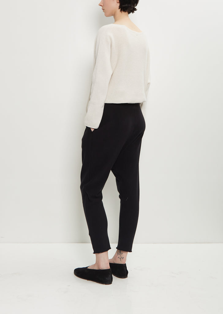 Stretch Jersey New Basic Pants — Black