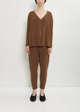 Stretch Jersey New Basic Pants — Chestnut