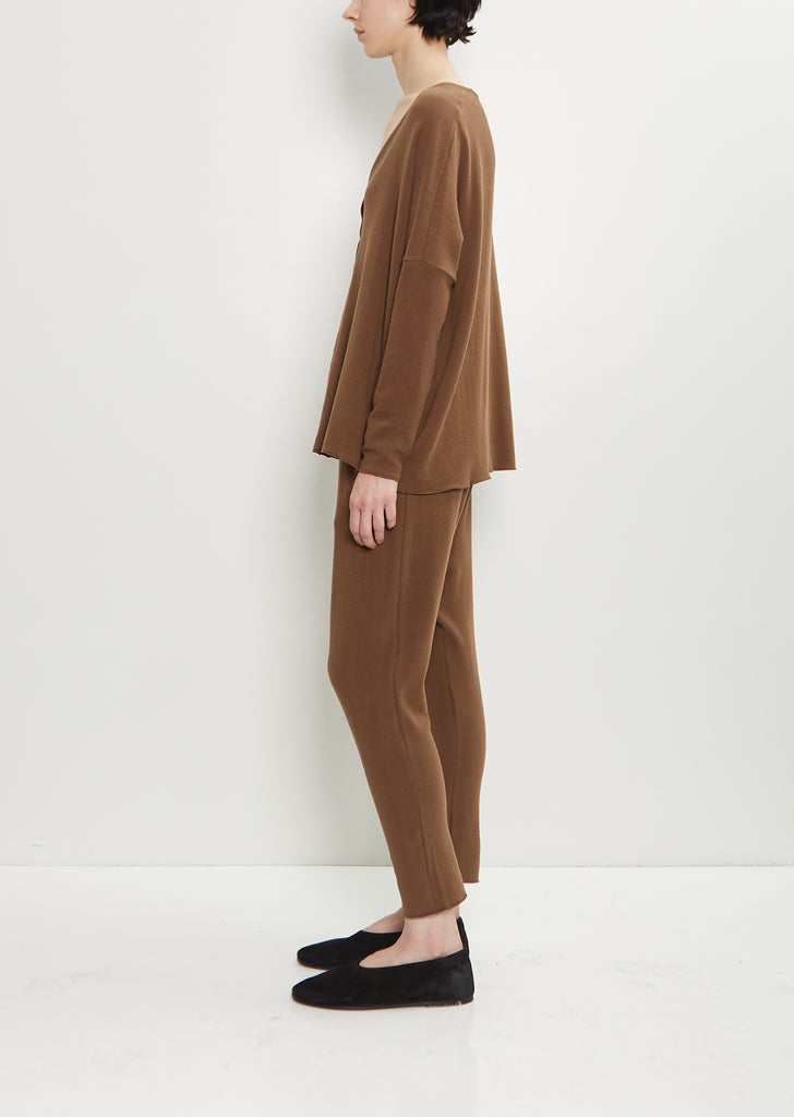 Stretch Jersey New Basic Pants — Chestnut