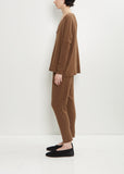 Stretch Jersey New Basic Pants — Chestnut