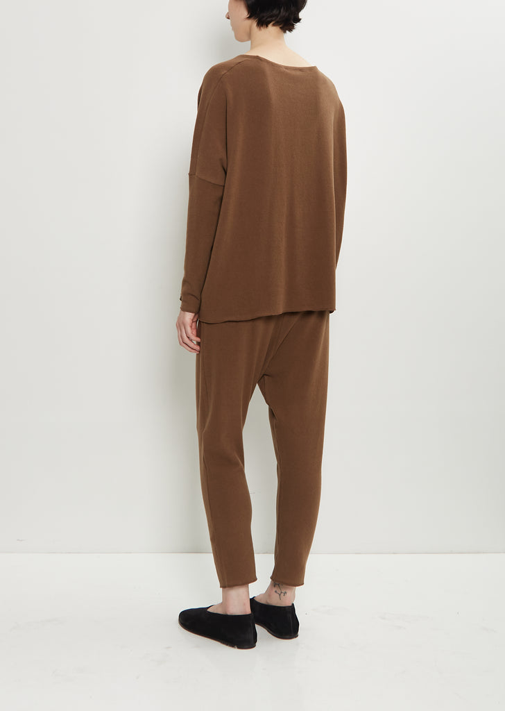 Stretch Jersey New Basic Pants — Chestnut