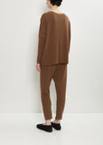 Stretch Jersey New Basic Pants — Chestnut