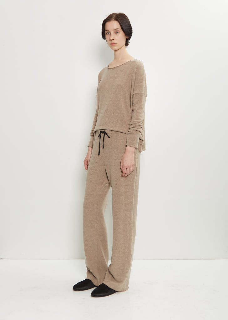 Stretch Jersey Basic Trousers — Marron Glace