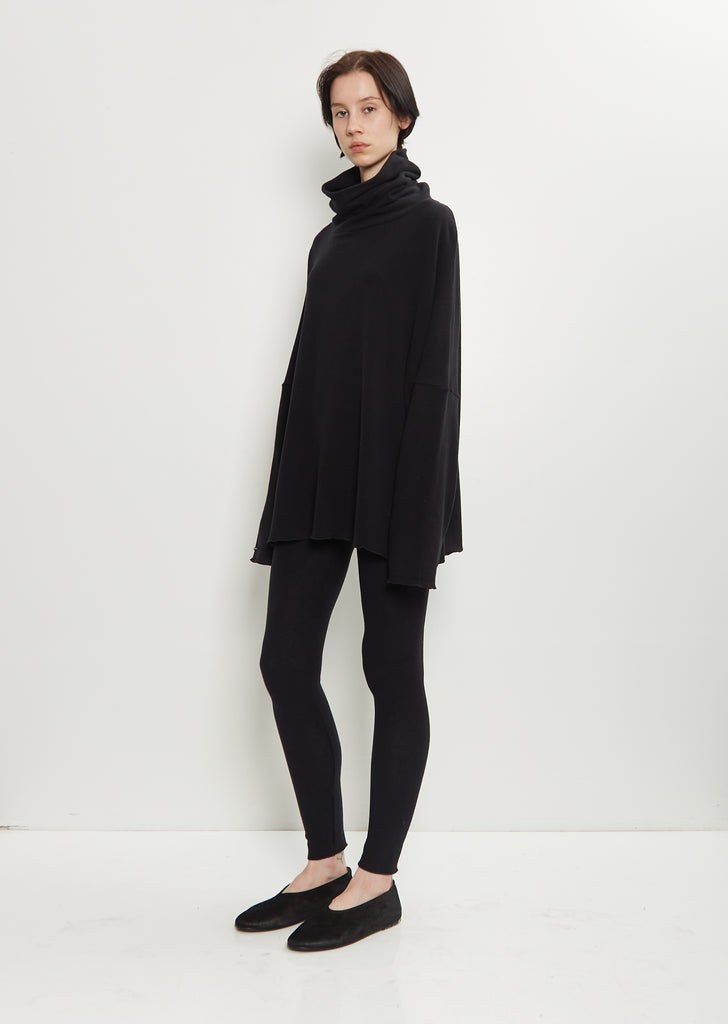 Stretch Jersey Leggings — Black