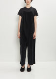 Velvet Salopette Jumpsuit — Black