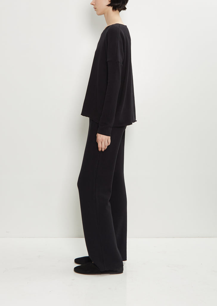Stretch Jersey Basic Trousers — Black