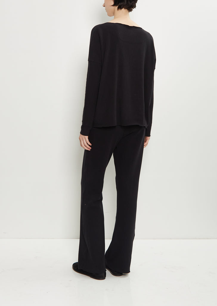 Stretch Jersey Basic Trousers — Black