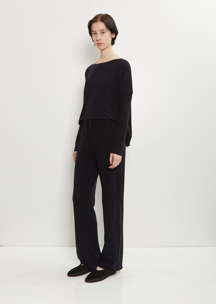 Stretch Jersey Basic Trousers — Black