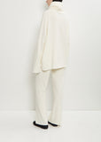 Stretch Jersey Big Big Turtleneck Sweater — Milk