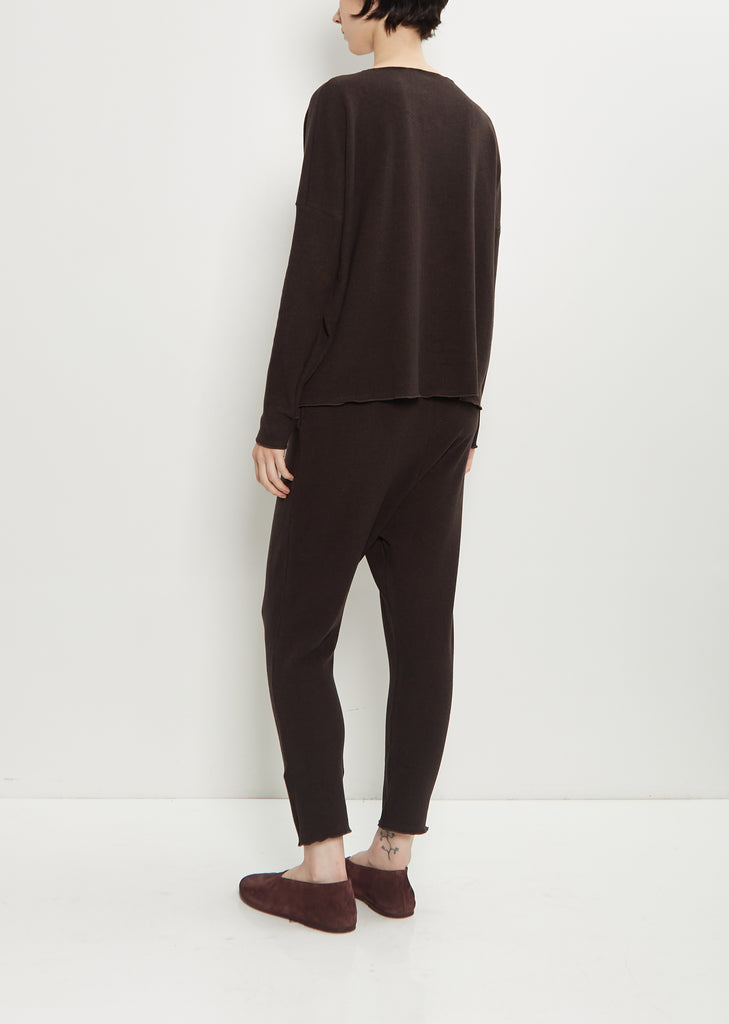 Stretch Jersey Sweater — Chocolate