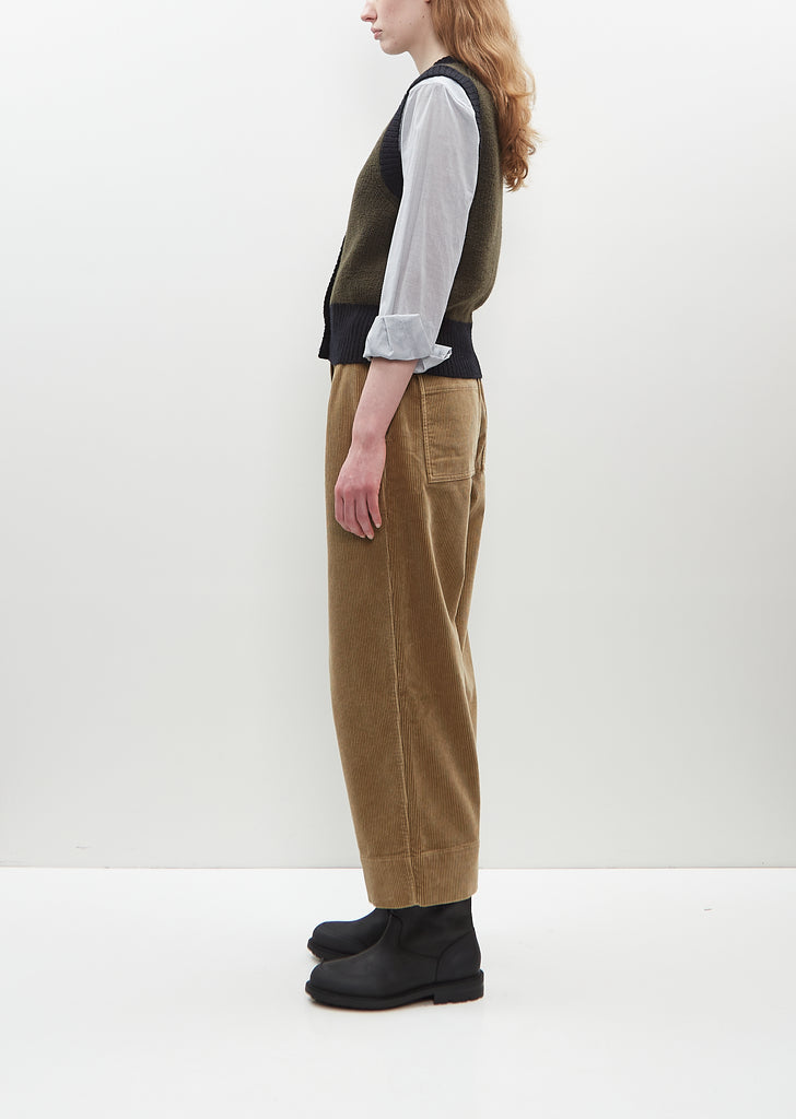 Wool Contrast Trim Waistcoat