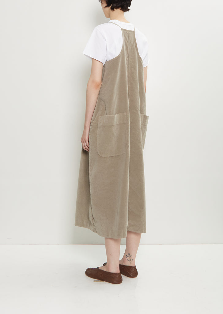 Velvet Salopette Dress — Marron Glace