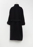 Wrap Wool Coat — Black