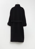 Wrap Wool Coat — Black