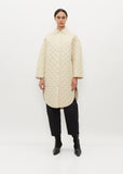 Quilted Cocoon Coat t —  Stone