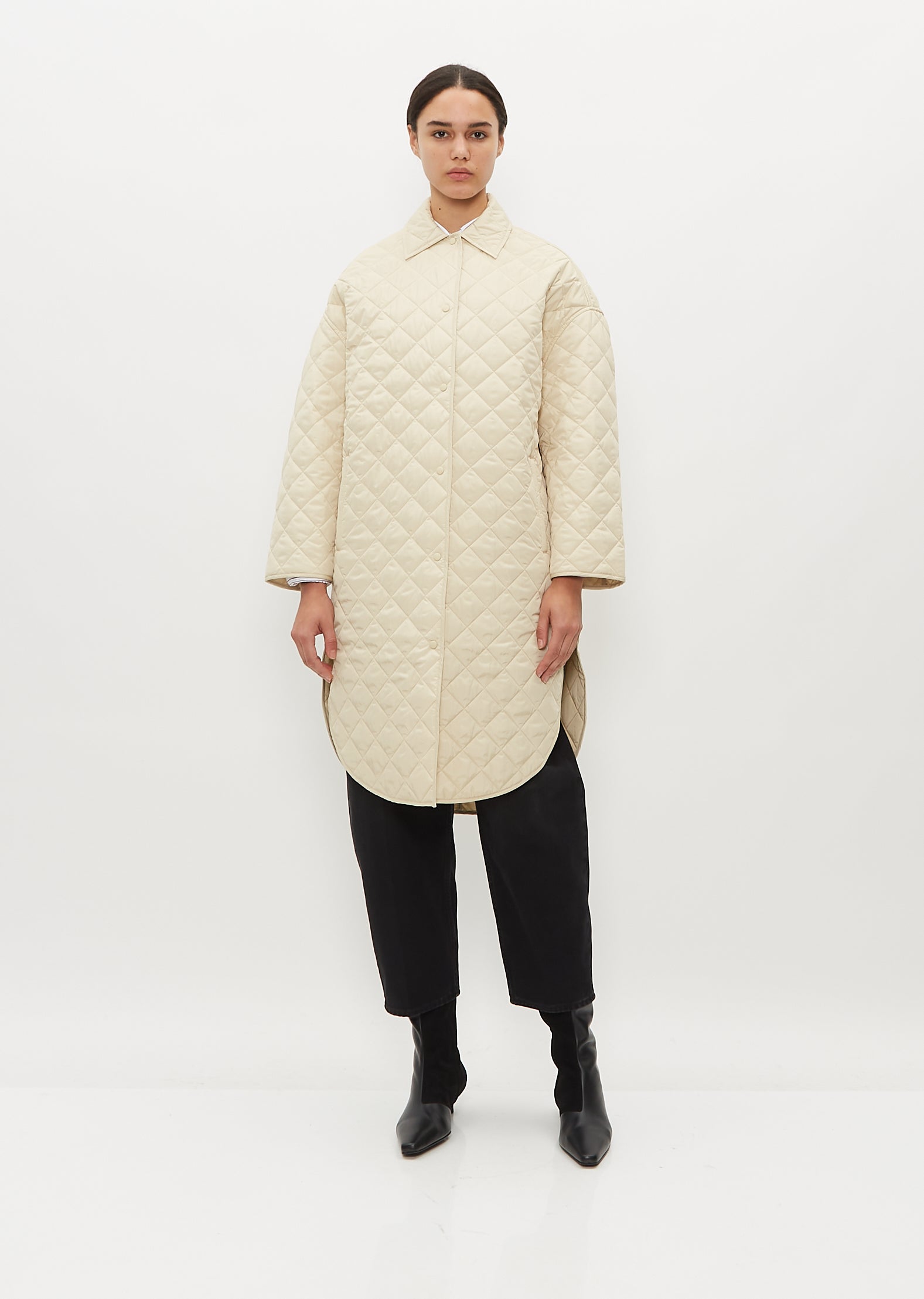 Quilted Cocoon Coat – La Garçonne