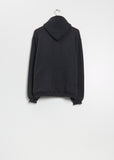 Vintage Zip Cotton Sweat Hoodie — Black